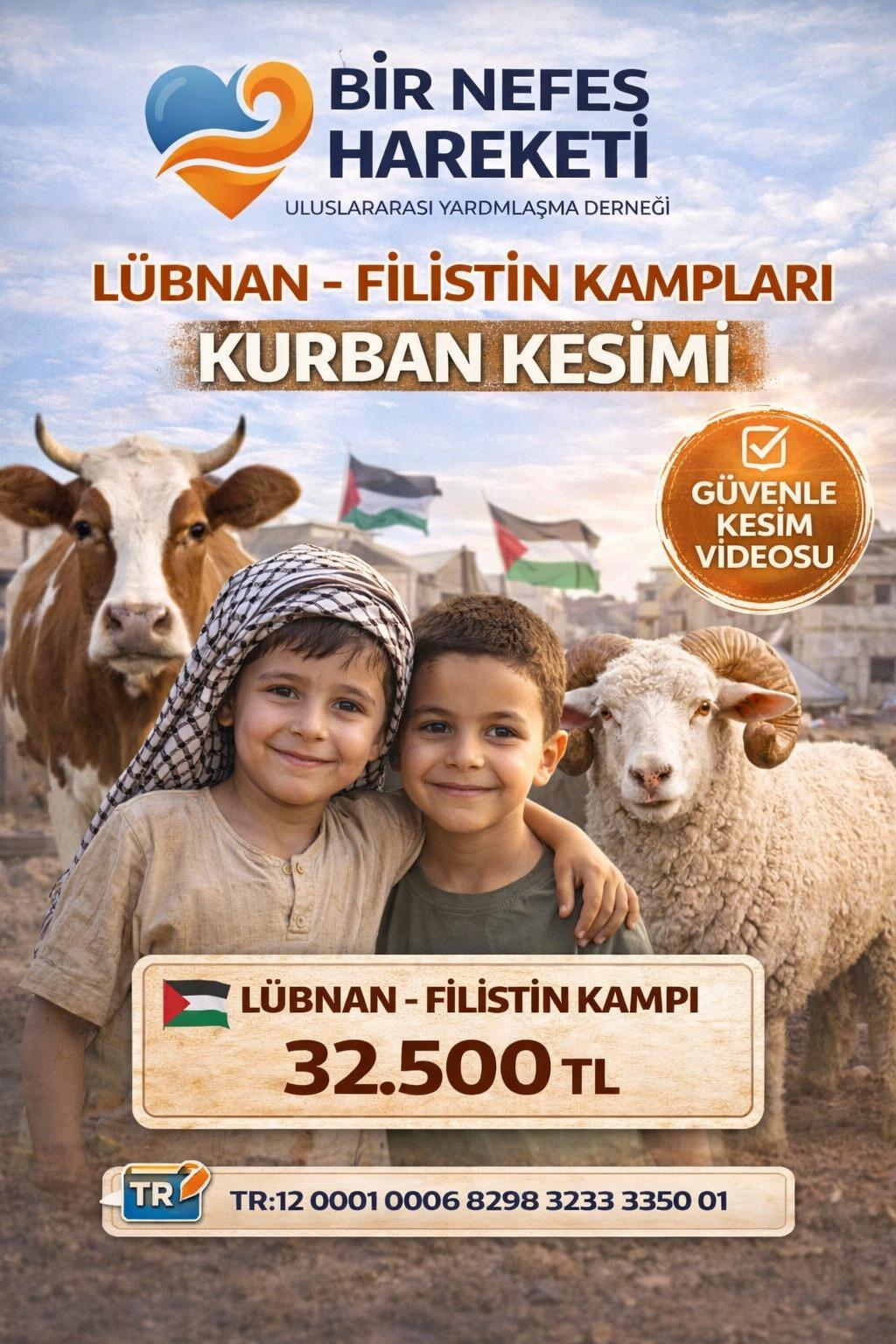 Lübnan Filistin Kampları kurban kesimi kampanyası